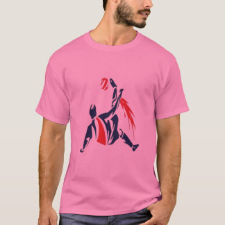 Camiseta Chute de Overhead: Arte Silhueta de Futebol