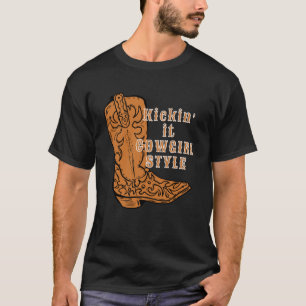Camiseta Chute-o Estilos de vaqueira Fazenda de moda ociden