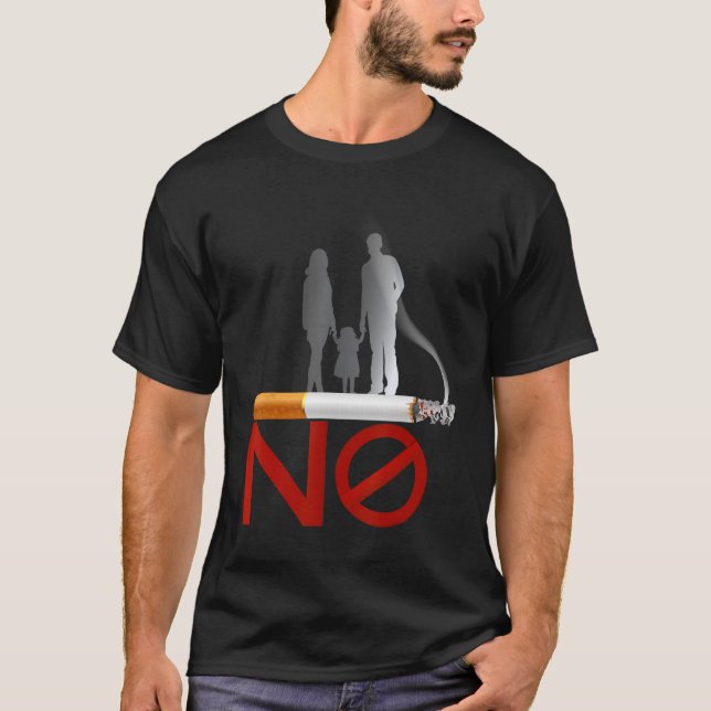 Camiseta Chute o hábito, abraça a vida no mundo sem cigarro (Frente)