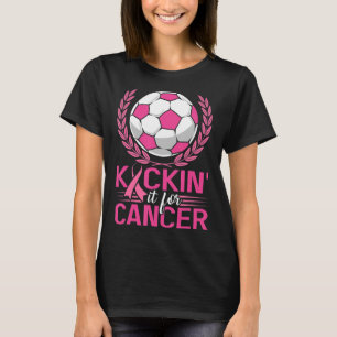 Camiseta Chute-o para Cancer Futebol Rosa Fita Fita Mama