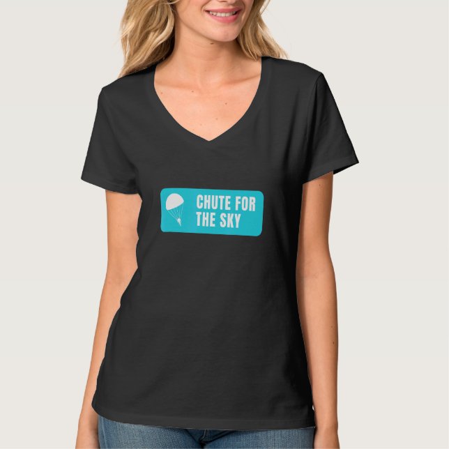 Camiseta Chute Para O Paraquedas Do Céu (Frente)