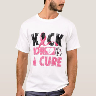 Camiseta Chute Para Um Rigbo Rosa De Consciência Do Cancer