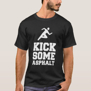 Camiseta Chute Uma Maratona Asfalta Correndo Maratonista
