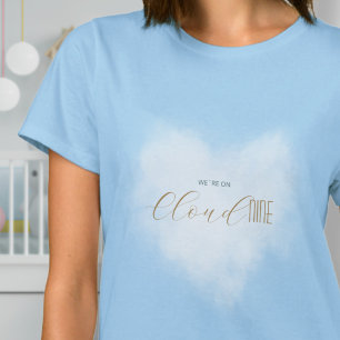 Camiseta Chuva 9 Azul Celestial para Chá de Bebê Família da