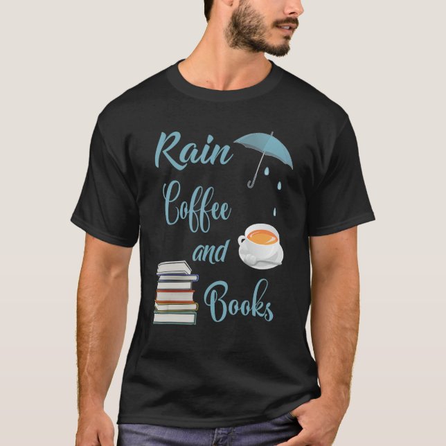 Camiseta Chuva café e livros (Frente)