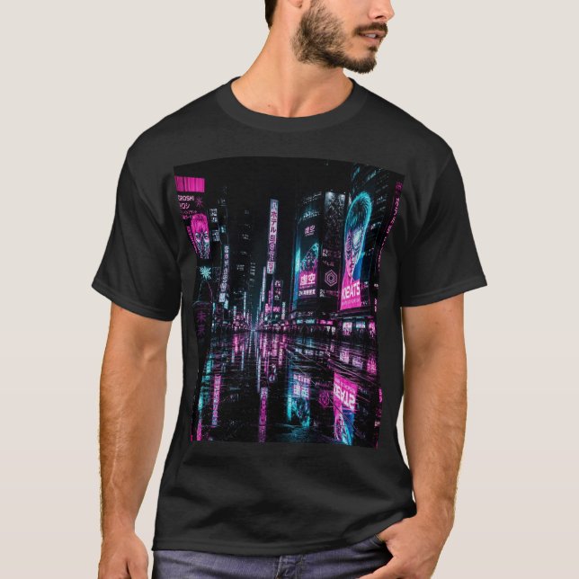 Camiseta Chuva ciberpunk (Frente)