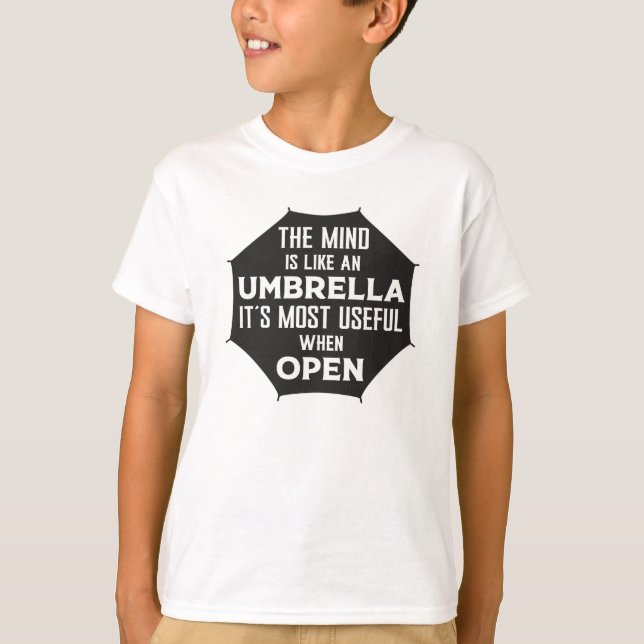 Camiseta Chuva Cloud Umbrella Clima Raindrop Ideia de Prese (Frente)