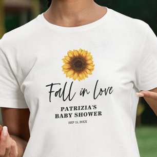 Camiseta Chuva de Amor Baby Shower de Girassóis
