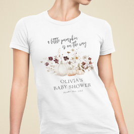 Camiseta Chuva de Bebê de Flor Silvestre de Outono