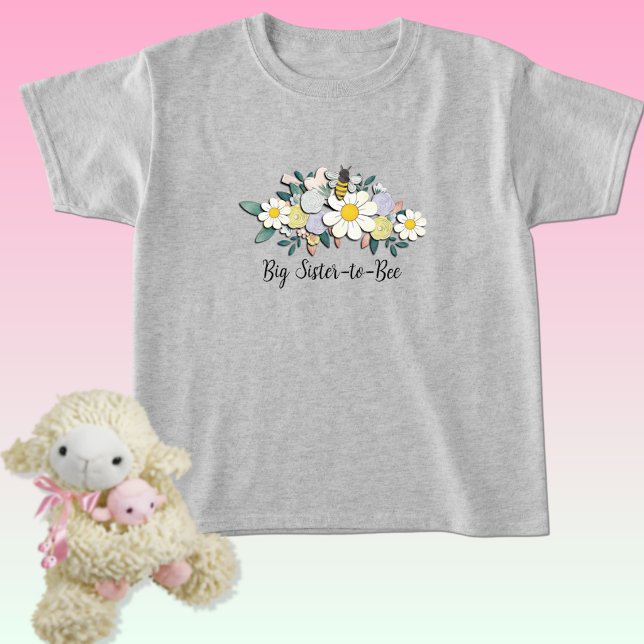Camiseta Chuva de Bebê Irmã Mais Velha para Abelha  (Criador carregado)