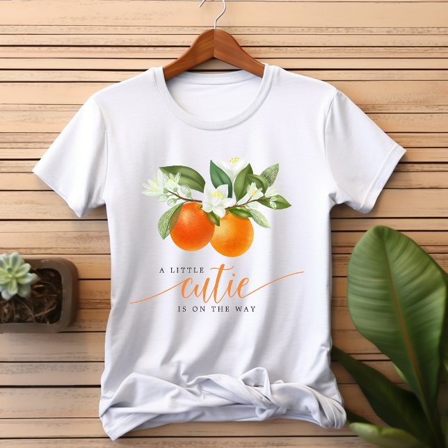 Camiseta Chuva de Bebê Laranja Cítrico Pequeno Fofinho a Ca (Criador carregado)