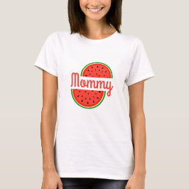 Camiseta Chuva de Bebê Mama Mamãe Para Ser Melancia de Verã