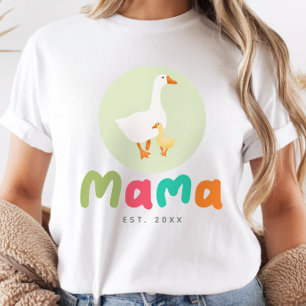 Camiseta Chuva de Bebê Neutra Mamãe Gansa Fofa