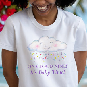 Camiseta Chuva de Bênçãos Baby shower aquarela mãe para ser