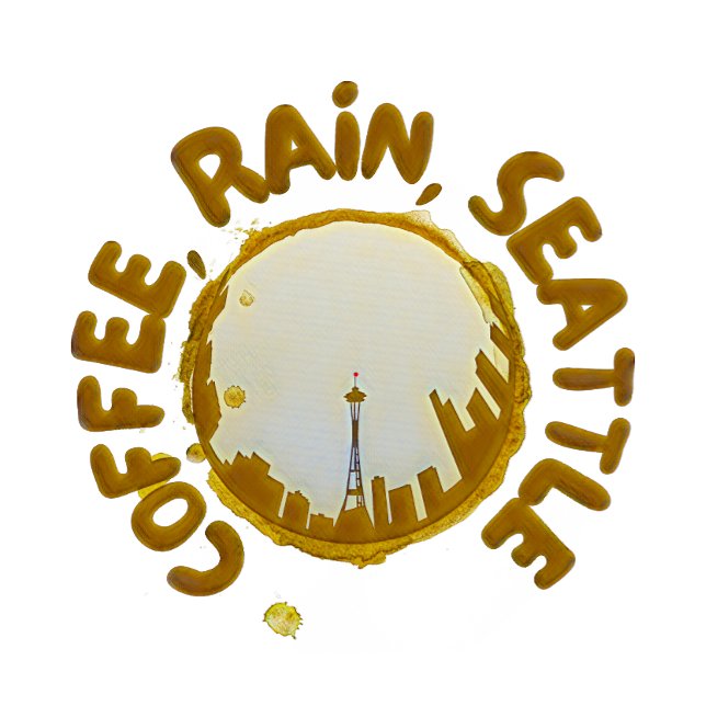 Camiseta Chuva de café Seattle (Criador carregado)