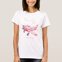 Chuva de Ideias Menina do Avião Rosa Chá de Bebê