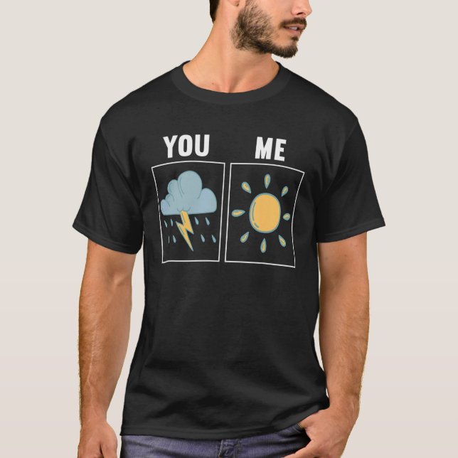 Camiseta Chuva e Sol Emoções Positivas Irônicas (Frente)