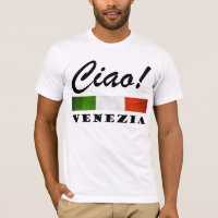 Ciao! Bandeira italiana Veneza Italia de Venezia
