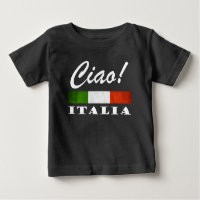 Ciao! Bandeira vermelha branca verde de Italia