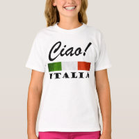 Ciao! Bandeira vermelha branca verde de Italia