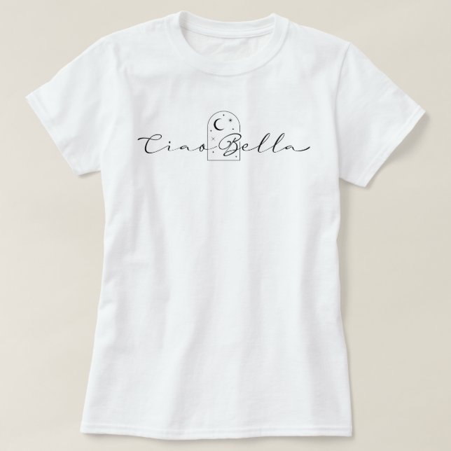 Camiseta Ciao Bella Boho Chic (Frente do Design)