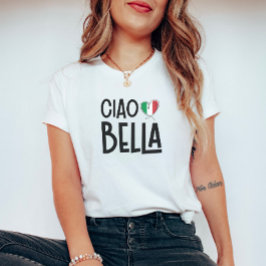 Camiseta Ciao Bella - Coração da Bandeira italiana