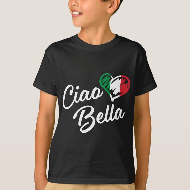 Camiseta Ciao Bella - italiano Olá, belo presente (Frente)