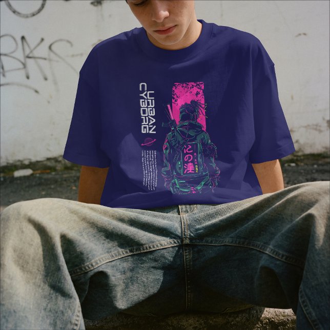 Camiseta Ciborgue Urbano Neon (Criador carregado)