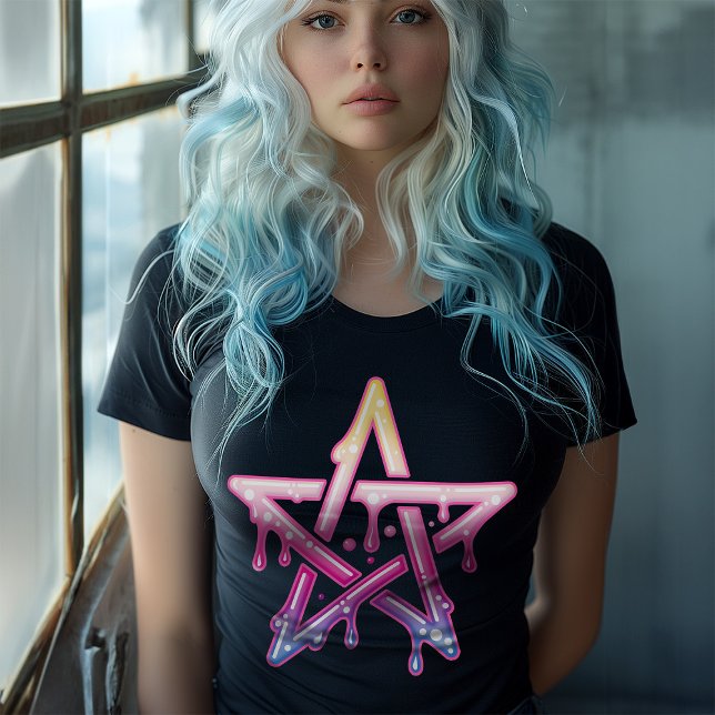 Camiseta Cibre Cibernética Pink Pintel Gótica (Criador carregado)