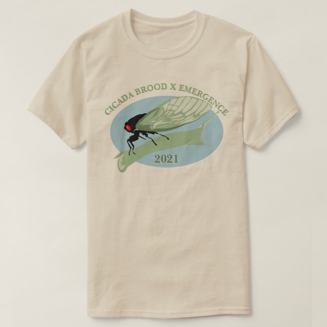 Camiseta Cicada Brood X Emergência 2021 (Frente do Design)