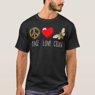 Camiseta Cicada Peace Love Magicada Brood Swarm Insect