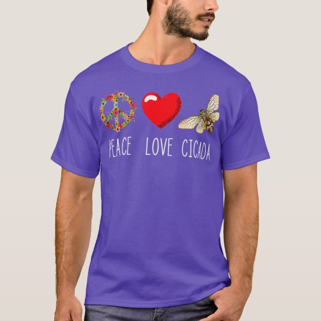 Camiseta Cicada Peace Love Magicada Brood Swarm Insect (Frente)