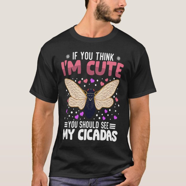 Camiseta Cicadas Heart Valentine's Day Animal For Womens Ki (Frente)