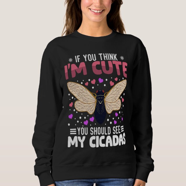 Camiseta Cicadas Heart Valentine's Day Animal For Womens Ki (Frente)