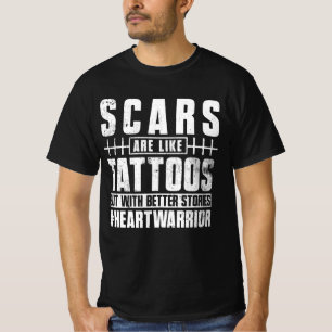 Camiseta Cicatrizes De Sobrevivência De Cirurgia Aberta S