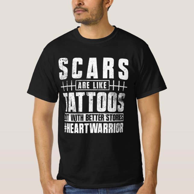 Camiseta Cicatrizes De Sobrevivência De Cirurgia Aberta São (Frente)