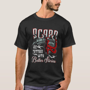 Camiseta Cicatrizes São Tatuagens Com Histórias Melhores Ta