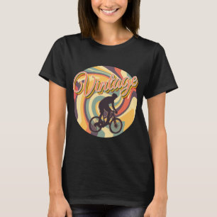 CAMISETA CICLAGEM DE RETRO DE VINTAGEM EM CASCA COLORIDA