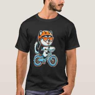 Camiseta Ciclismo Andar De Bicicleta Cachorro Husky