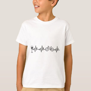 Camiseta Ciclismo Batimento Cardíaco Vinho Ciclismo de Mont