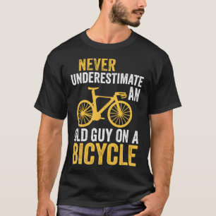 Camiseta Ciclismo De Bicicleta Uma Antiga Cara Numa Bicicle