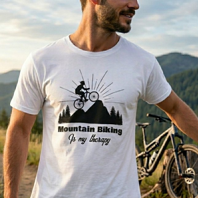 Camiseta Ciclismo de Montanha é Minha Terapia (Criador carregado)