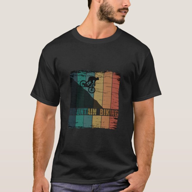 Camiseta Ciclismo de Montanha MTB Vintage Downhill (Frente)