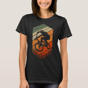 Camiseta Ciclismo de Montanha Retro Salto Floresta Extremo
