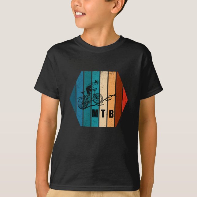 Camiseta Ciclismo de Montanha Vintage Downhill MTB (Frente)