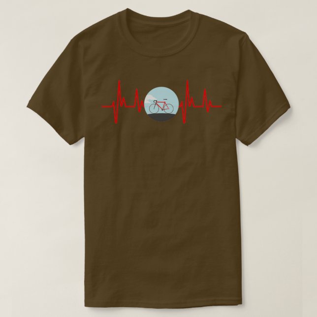 Camiseta Ciclismo de pulsação EKG (Frente do Design)