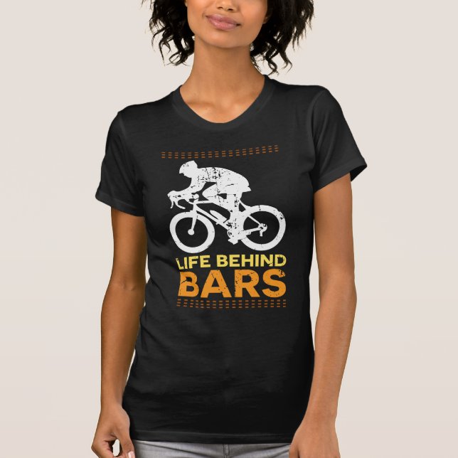 Camiseta Ciclismo engraçado do ciclista dos bares da (Frente)