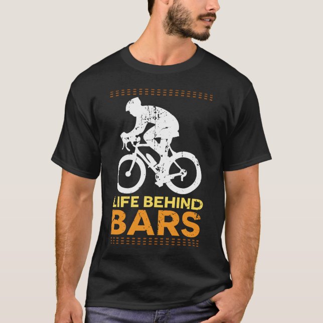 Camiseta Ciclismo engraçado do ciclista dos bares da (Frente)