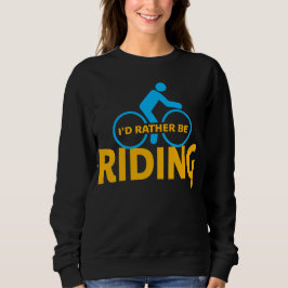 Camiseta Ciclismo Eu Preferiria Estar Passeando Amarelo Azu