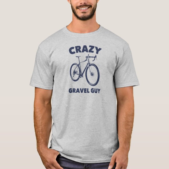Camiseta Ciclismo Louco Homem Cascalho (Frente)
